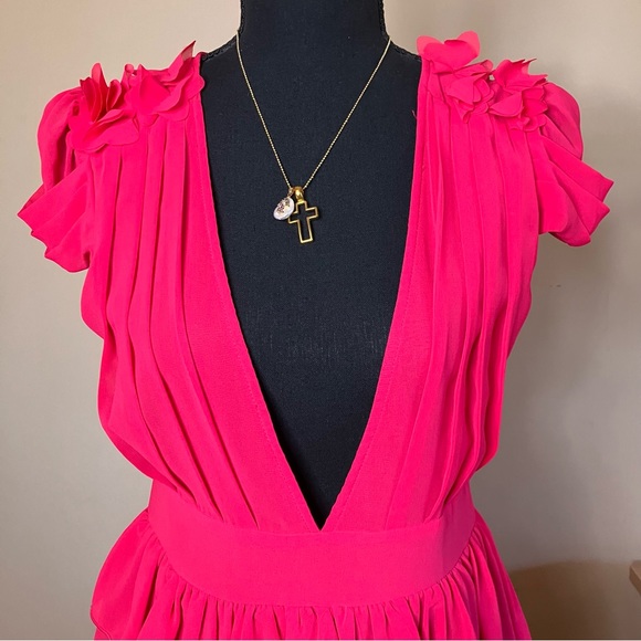 80s style colorblock cocktail party minidress, size M - Picture 5 of 7